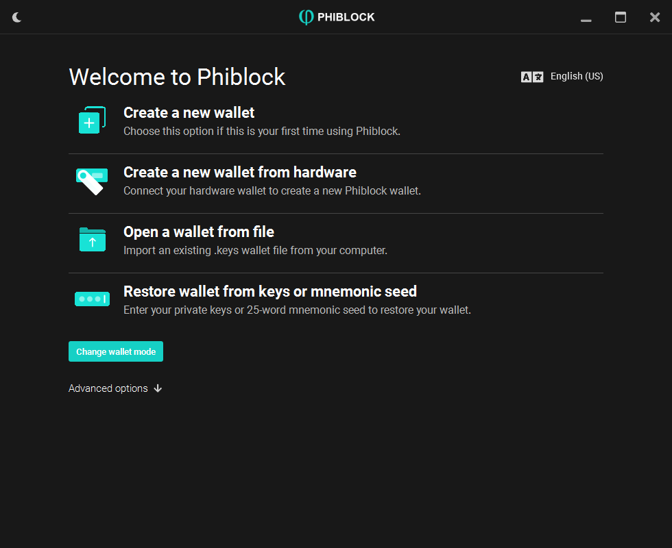 PhiBlock GUI Wallet | Cryptunit